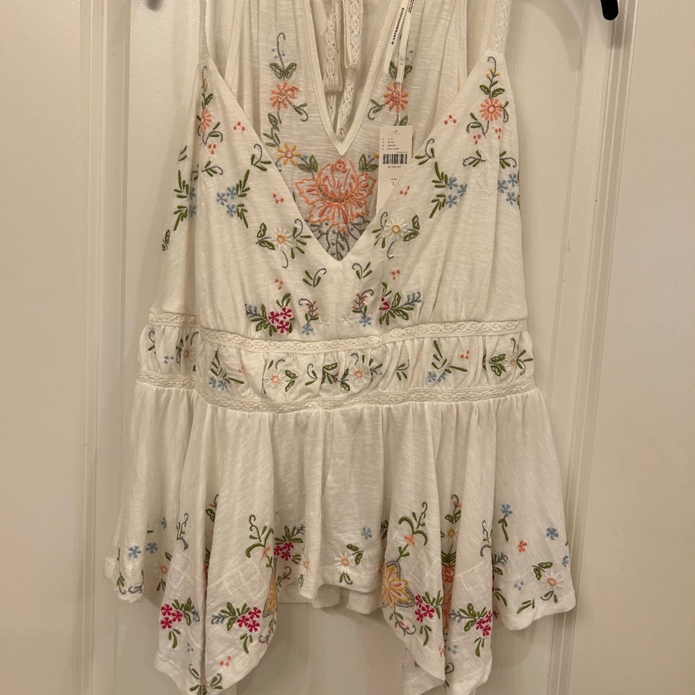 By Anthropologie V-Neck Asymmetrical Top - Picture 7 of 9